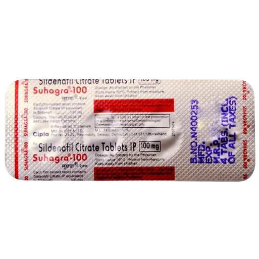suhagra 100mg tablet 4's